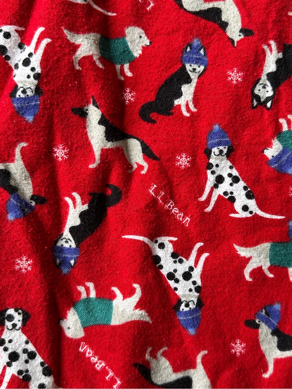 L.L.Bean Red Dog Patterned Lounge Pants small - Picture 5 of 5
